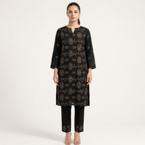 ROMA Lawn Collection 2026: 2PC Embroidered Black Suit - Volume 04